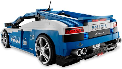 Alternative view of LEGO Racers 8214 - Lamborghini Polizia